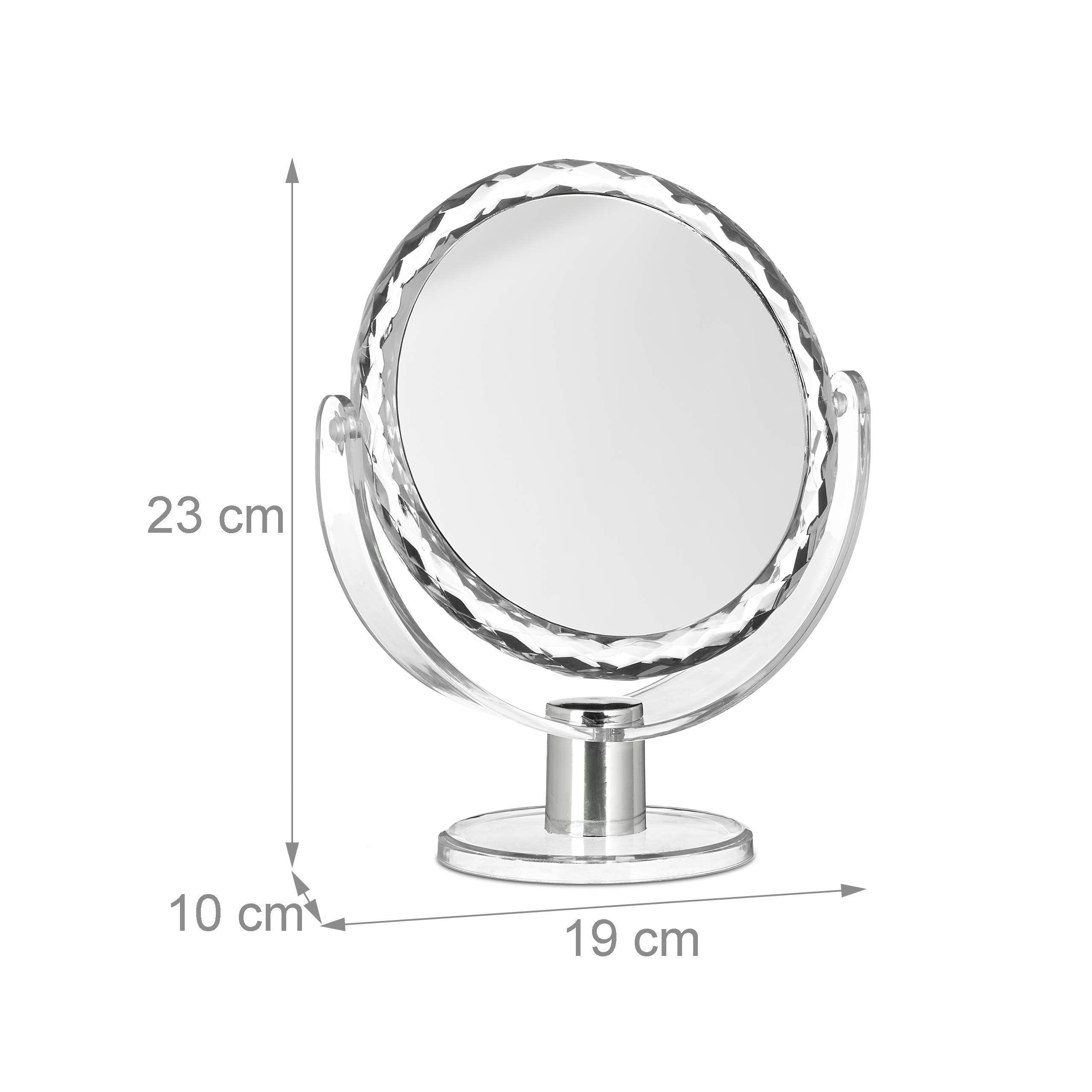 Premium 10X Magnifying Vanity Mirror with Stand - Dual-Sided Round Makeup Mirror for Precision Cosmetics Application (23 x 19 x 10 cm) - Perfect for Home Dressing Table, Salon & Travel Beauty Kit
