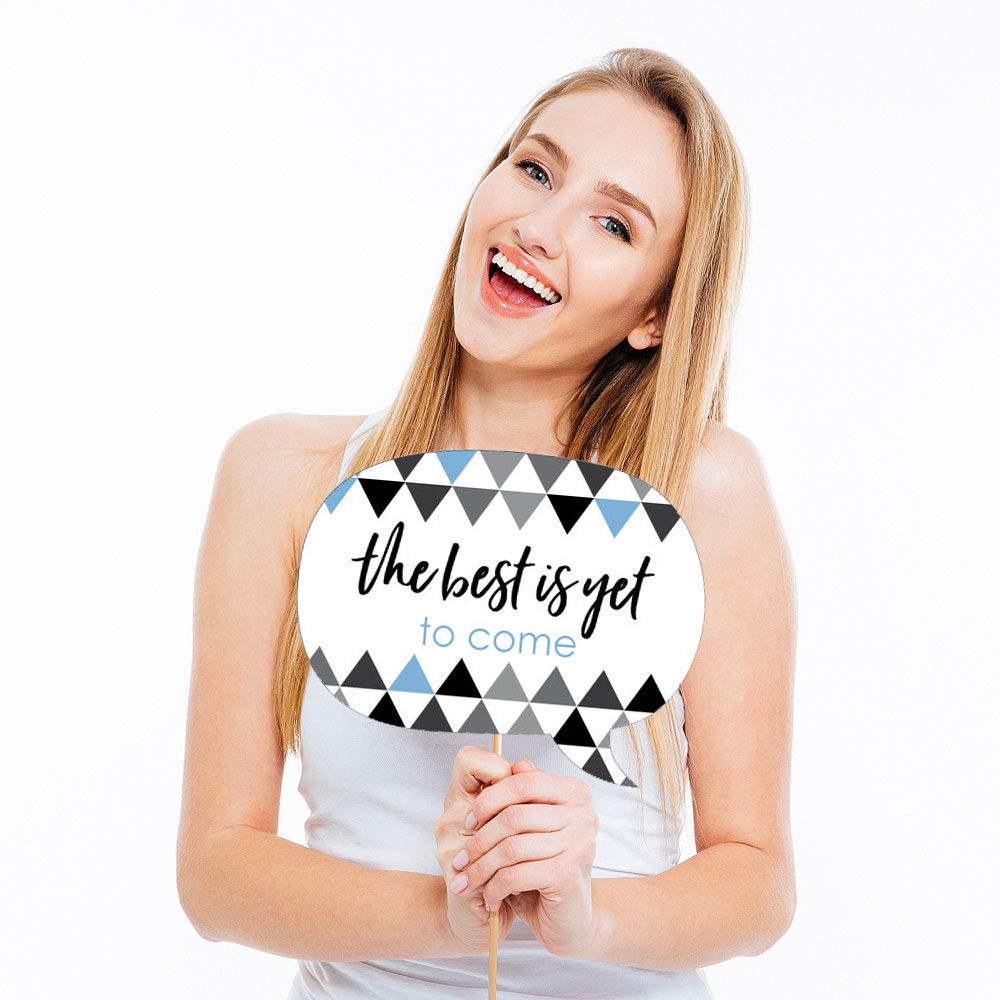 Big Dot of Happiness Light Blue 2025 Graduation Photo Booth Props Kit - 20 Count Graduation Party Supplies & Decorations for Class of 2025 - Perfect for Graduation Ceremonies, Parties & Photo Backdrops