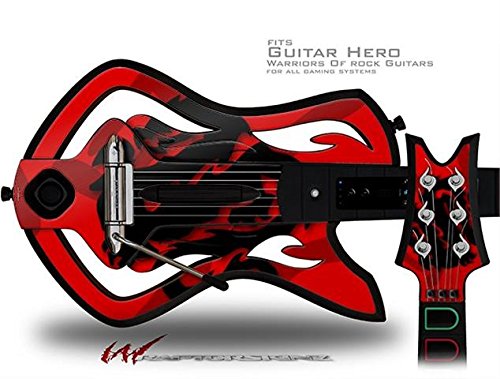 Oriental Dragon Black on Red Decal Skin for Guitar Hero Warriors of Rock Guitar Controller - Protective Vinyl Sticker (Guitar Not Included) | Perfect for Gaming Sessions, Cosplay, and Rock Music Enthusiasts