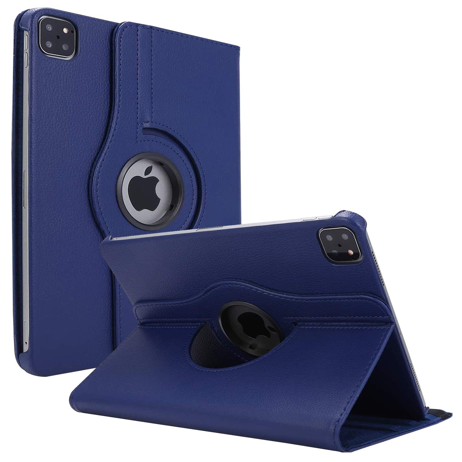 TechCode iPad Pro 11 Case 2018 - 360° Rotating Slim Lightweight PU Leather Magnetic Flip Folio Stand Smart Cover with Auto Sleep/Wake | Protective Case for iPad Pro 11 Inch 2018 (Dark Blue) | Perfect for Work, Travel & Home Use