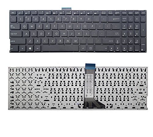 Looleking US Black Laptop Keyboard (Without Frame) Replacement for ASUS X555L X555LB X555LF X555LI X555LJ X555U X555UA X555UB Models - Perfect for Typing, Gaming & Office Work