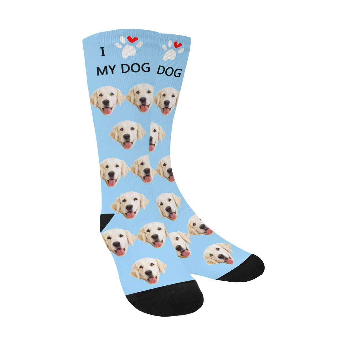 Custom Face Socks for Men & Women - Funny Dog Paw Print Animal Socks | Cute Gift for Pet Lovers, Dog Owners | Perfect for Halloween Costumes, Christmas Gifts & Casual Wear