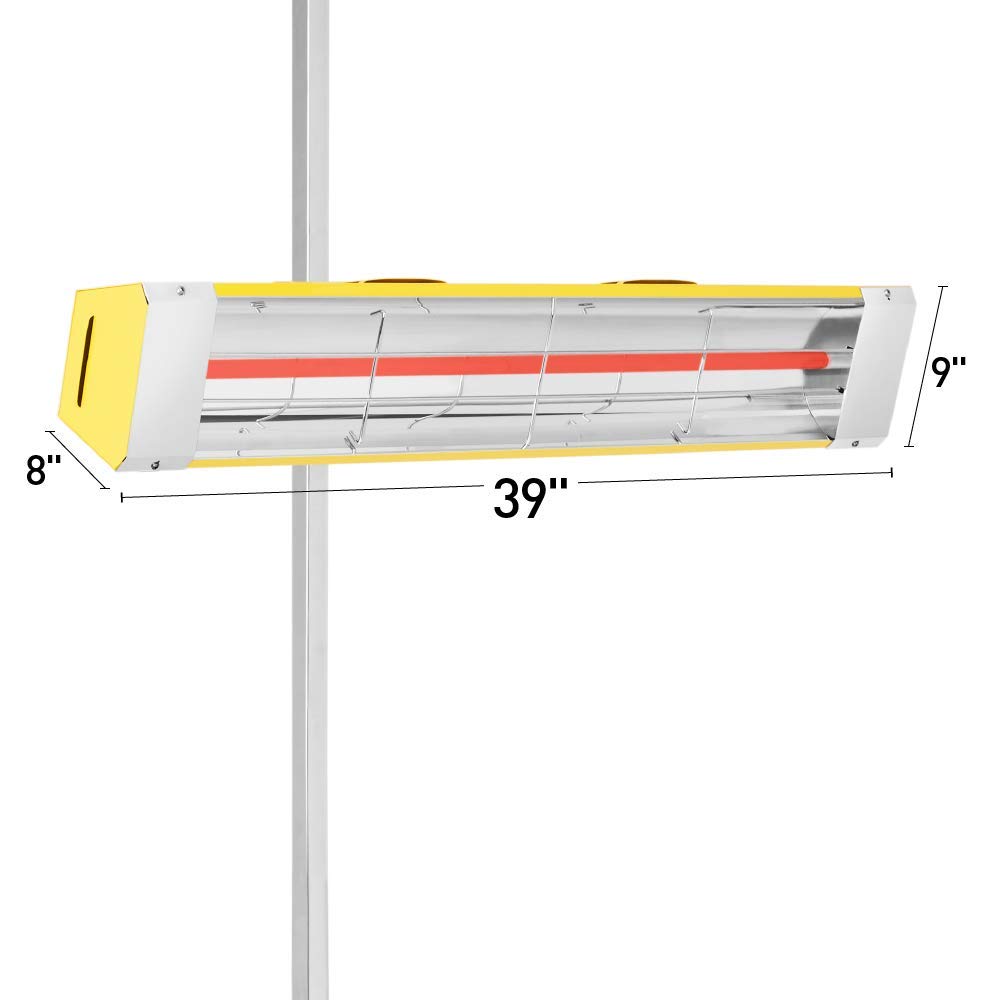 Infratech 14-1000 Chrome Infrared Paint Drying & Curing Lamp - Fast Auto Body, Industrial & DIY Paint Drying Solution for Professional Finishes