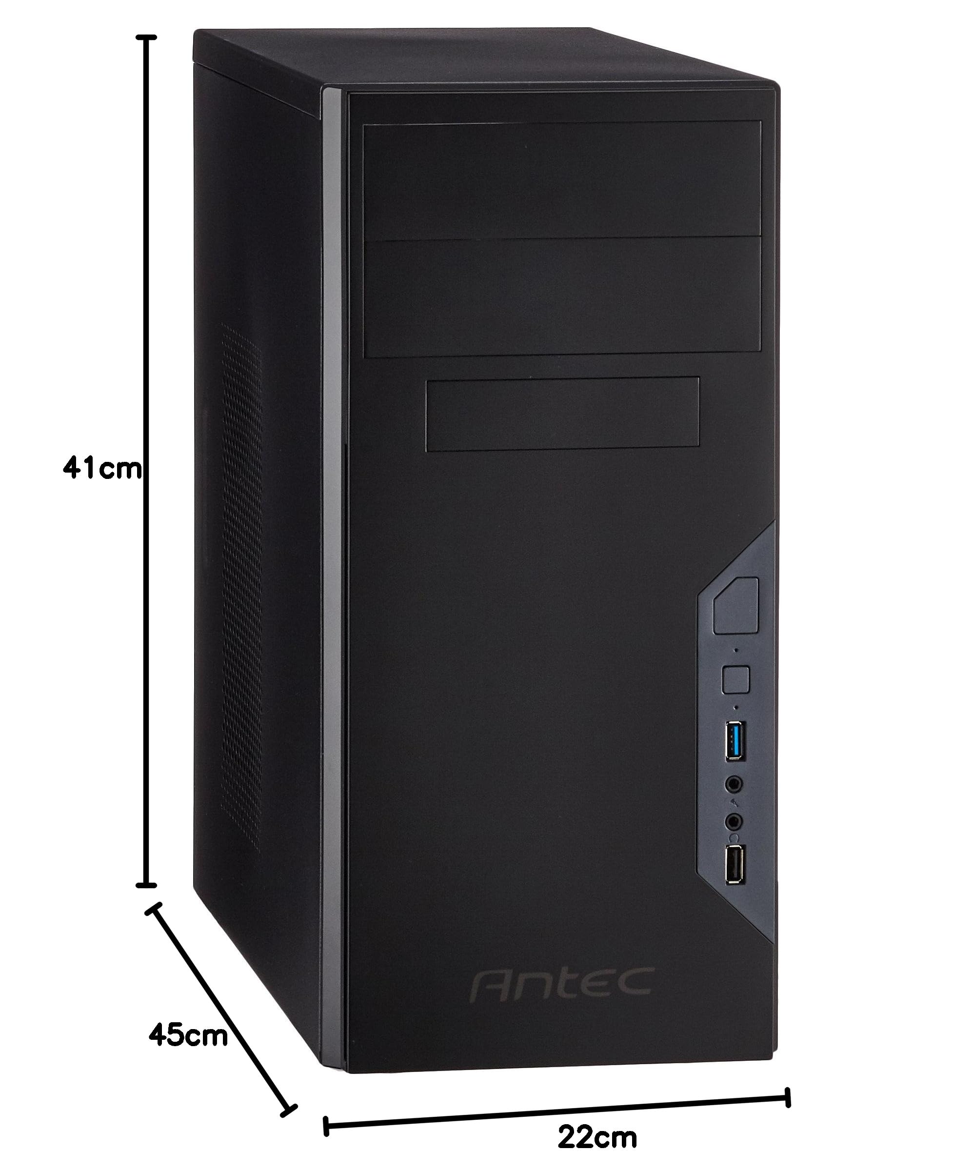 Antec VSK-3000B-U3 Micro-ATX PC Case - Black | Compact Gaming & Office Computer Tower | Perfect for Home & Small Workspace Setups