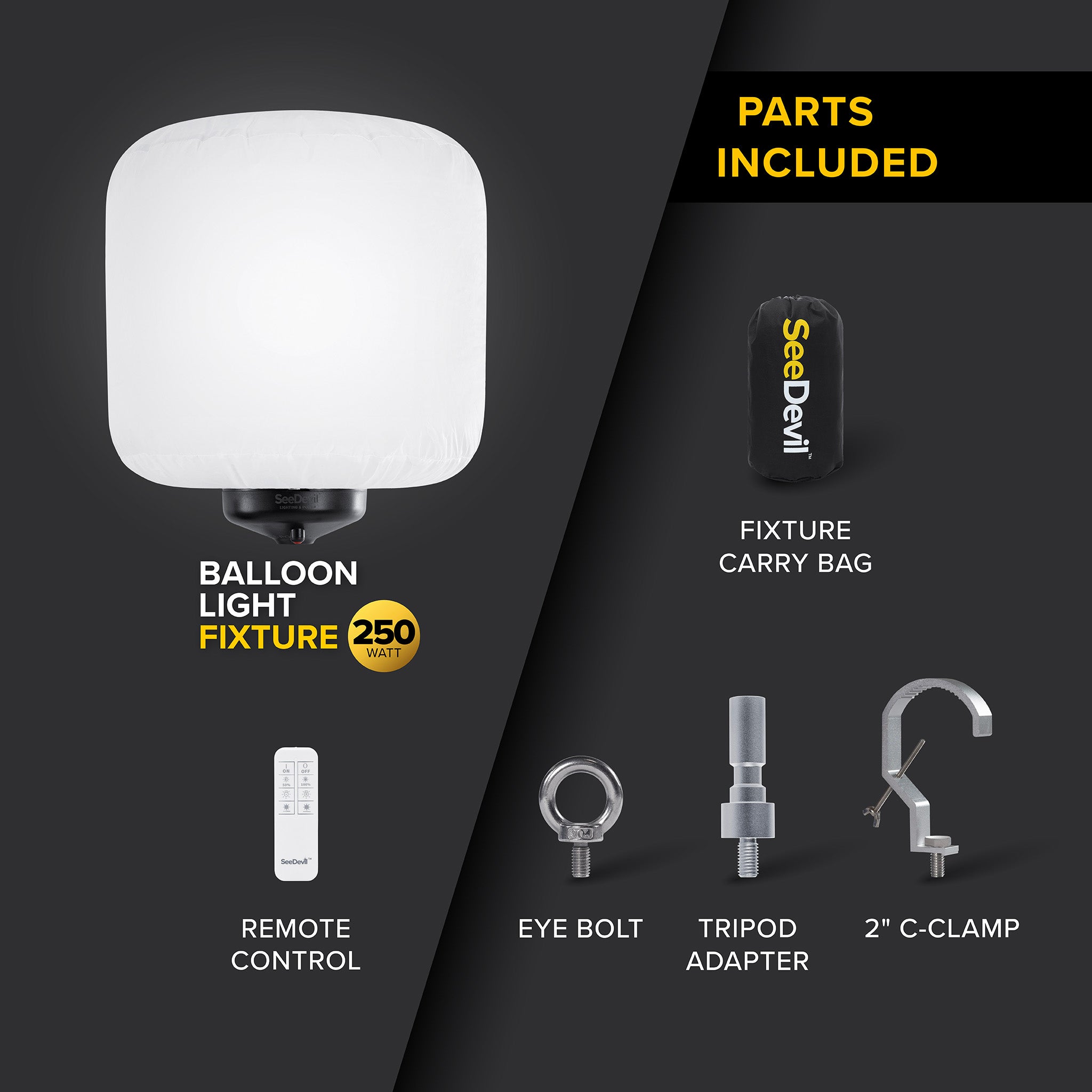 G3 250 Watt Balloon Light Fixture - Outdoor Commercial Lighting for Parking Lots, Stadiums & Construction Sites