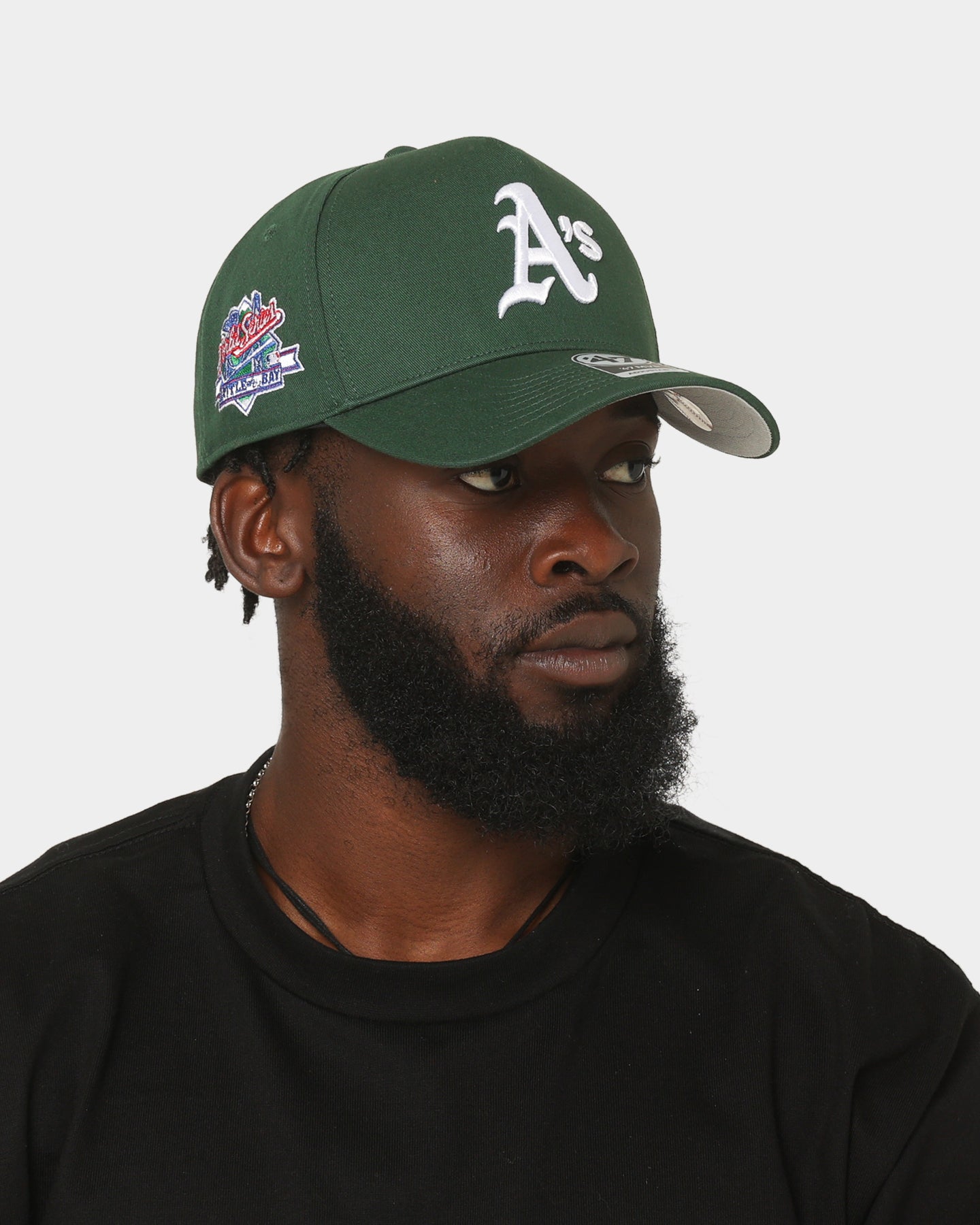 47 Brand Oakland Athletics MVP Snapback Hat - Dark Green/Red Adjustable Baseball Cap for Men & Women - Perfect for Games, Fan Gear, and Streetwear Fashion