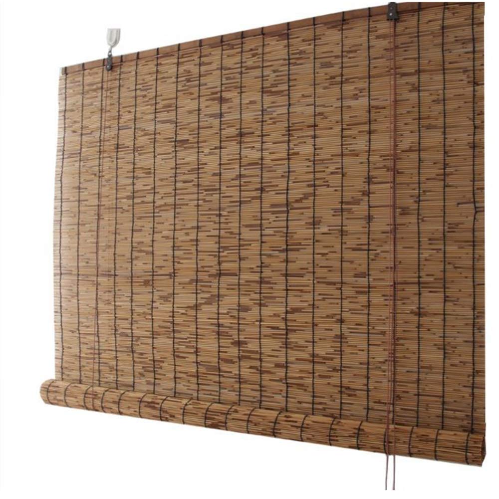 Jolan Reed Curtain for Windows - Hand-Woven Bamboo Blinds & Roller Shades | 52x60 Inch (132x152cm) Waterproof & Breathable | Perfect for Outdoor, Patio, Sunroom & Garden Privacy