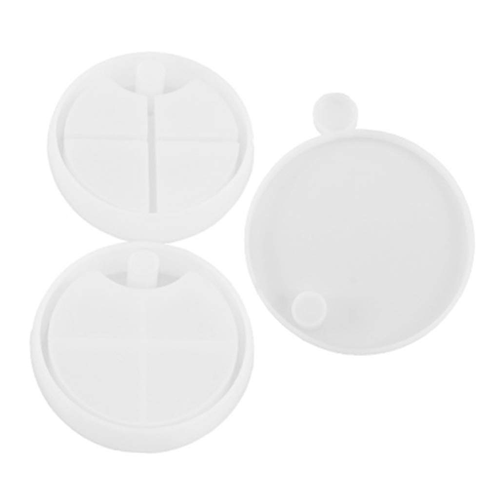 EXCEART 3-Piece Silicone Jewelry Box Tray Set - Round Epoxy Resin Mold for Rotating Ornaments, Multi-Layer Cake Decorating & Jewelry Storage - Perfect for DIY Crafts, Resin Art, and Home Organization