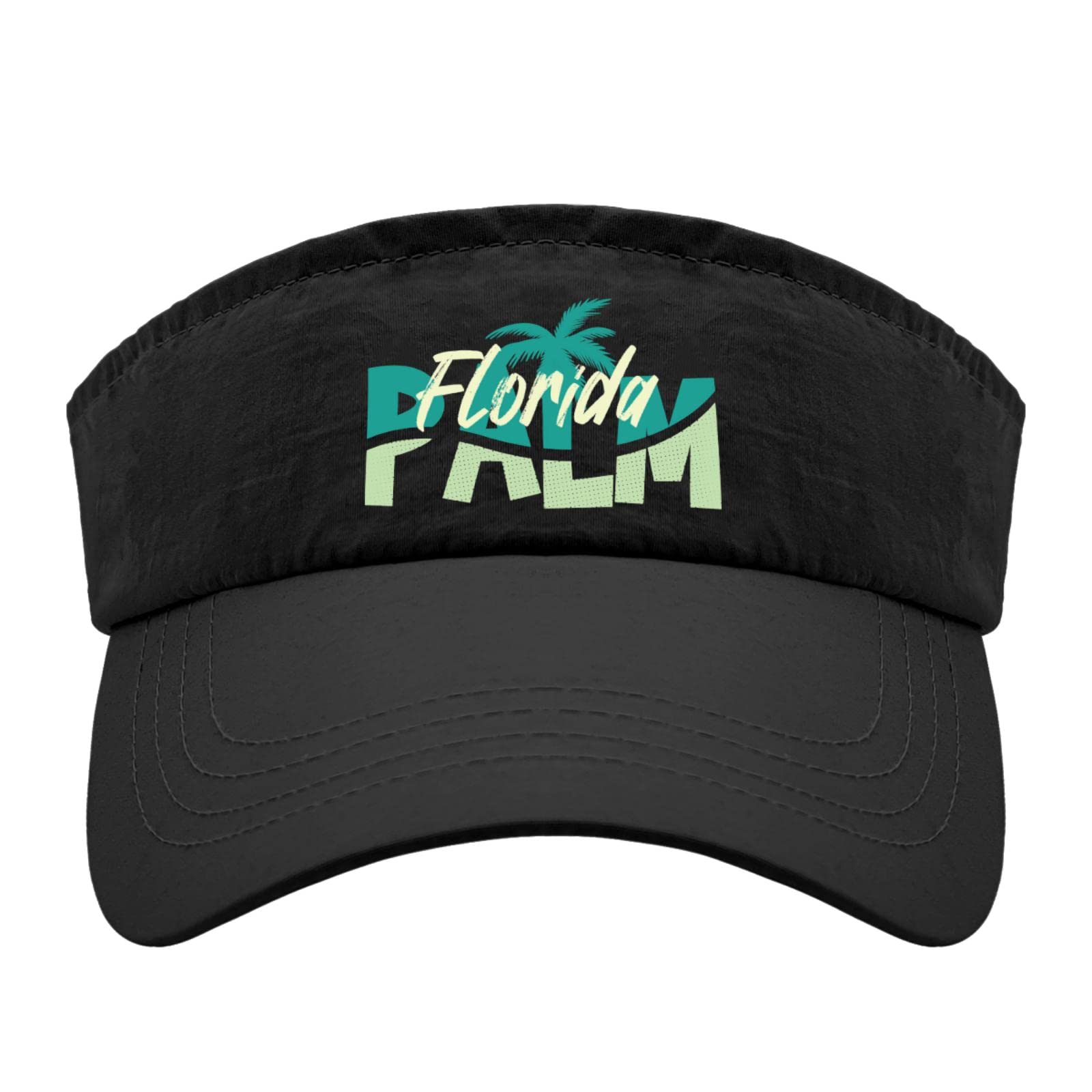 Miami Beach Florida Visor Hats for Adults - UV Protection Golf Visor Cap for Women & Men - Perfect for Outdoor Sports, Beach, Running, and Summer Activities