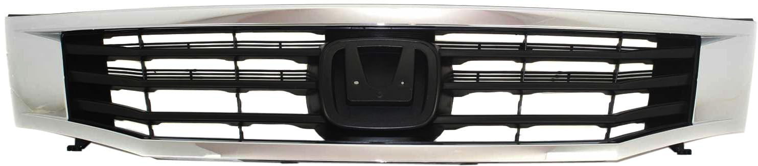 Honda Accord 2008-2010 ABS Plastic Chrome Grille Replacement - Compatible with Sedan Models | Easy Installation & Customizable Paintable Insert | Perfect for Car Upgrades & Restoration Projects