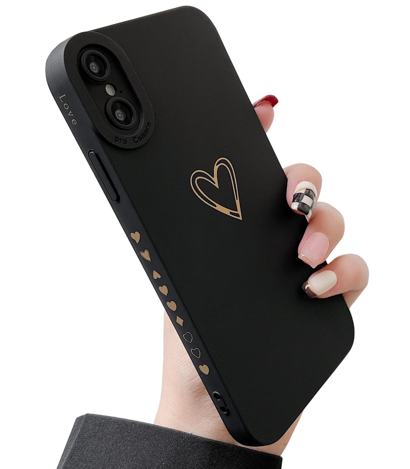 Qokey Cute Love Heart iPhone X/Xs Case 5.8