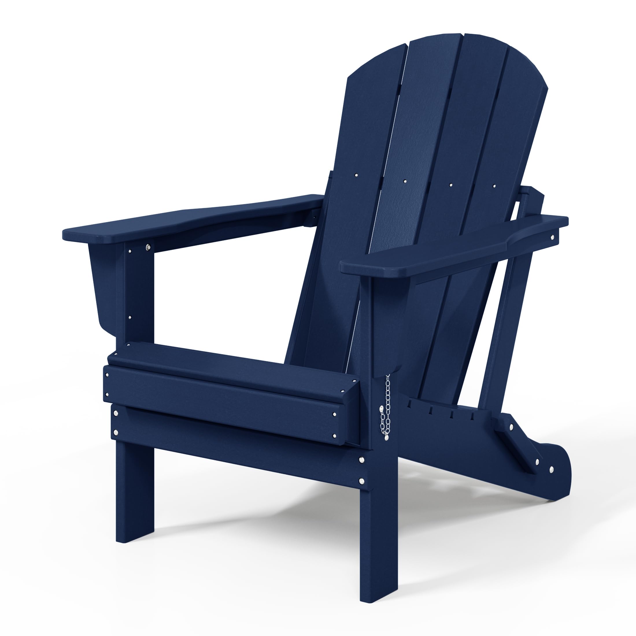**WO Home Furniture Adirondack Chair Lounger - Outdoor Folding Chair for Fire Pit, Beach, Balcony, Backyard, Lawn, Patio, Pool, Deck & Garden - Navy Blue - Perfect for Relaxing, Sunbathing & Outdoor Gatherings**