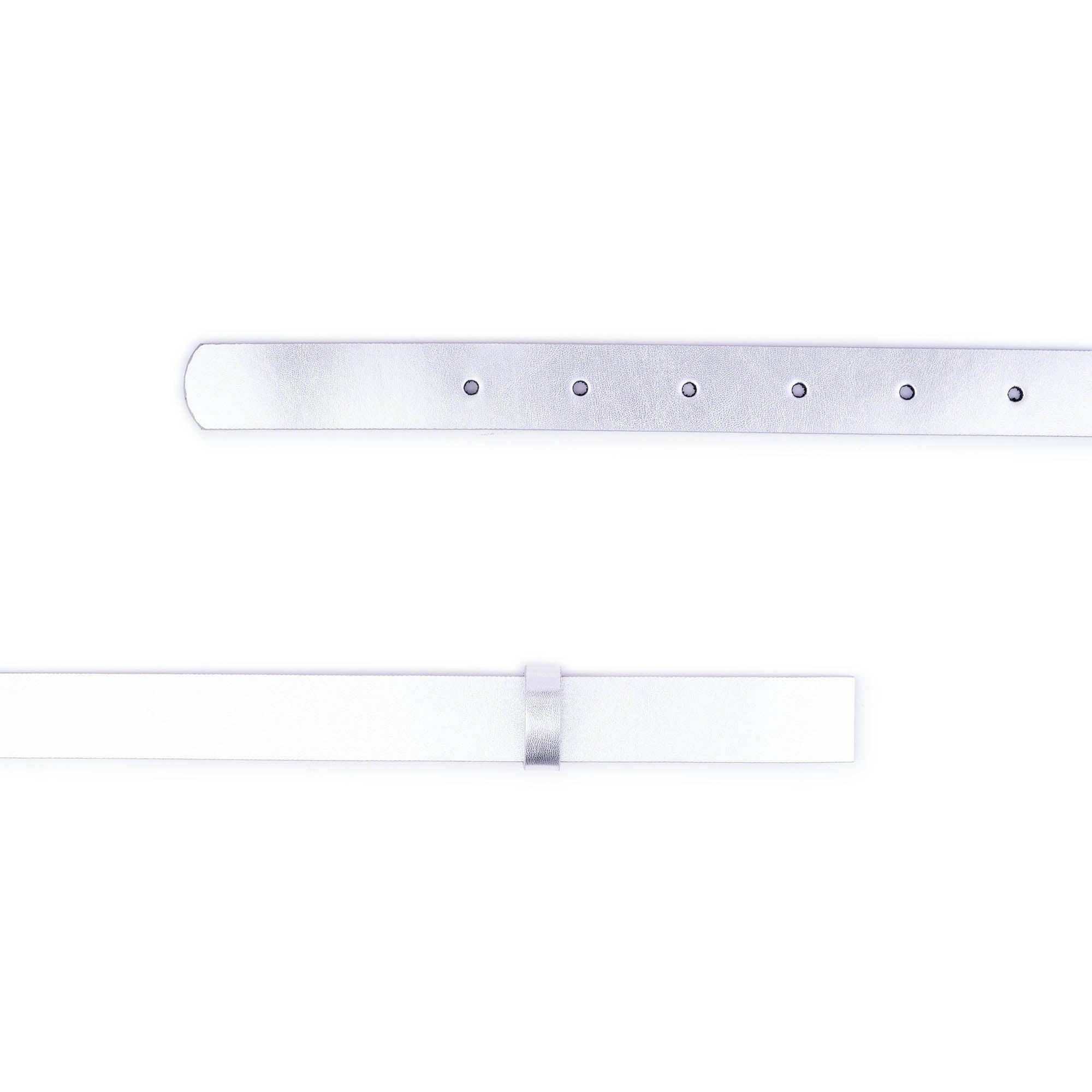 2.5 cm Silver Leather Belt Strap for Dunhill Buckles - Women's Replacement Belt - Perfect for Casual, Office & Formal Outfits
