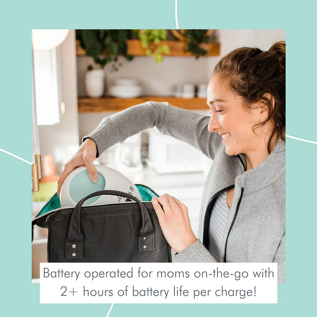 Motif Medical Luna Rechargeable Electric Breast Pump Kit for New Moms - Includes Milk Storage Bags, Insulated Nursing Bag & Manual Pump - Portable for Work, Travel & Home Use