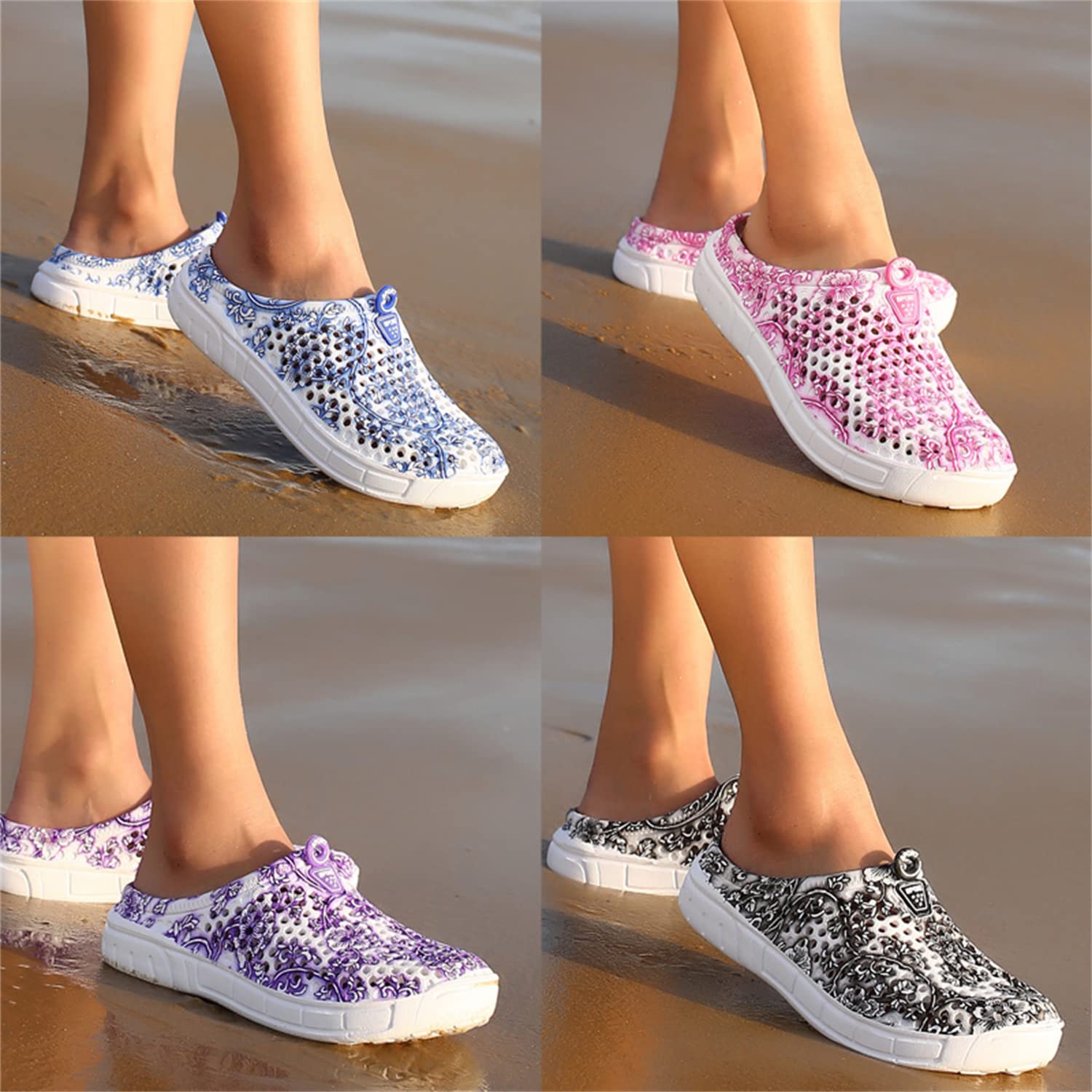 **MDPCX Women's Garden Clogs - Breathable Water Shoes for Beach, Pool, Bathing & Travel - Non-Slip Comfort Slippers for Walking, Home & Outdoor Use**