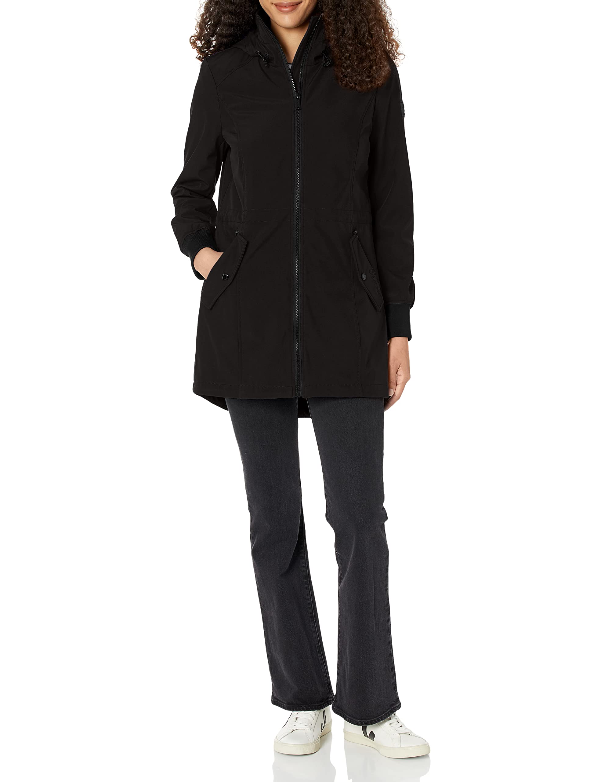 Calvin Klein Women's Softshell Anorak Jacket - Lightweight Waterproof Windbreaker for Hiking, Running & Outdoor Activities