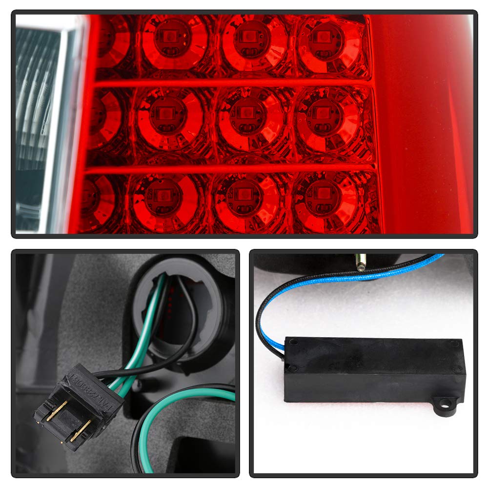 ACANII Red LED Tube Tail Lights Brake Lamps Assembly Pair - Compatible with 2008-2011 Subaru Impreza & 2012-2014 WRX Sedan | Upgrade Style for Enhanced Visibility & Safety | Perfect for Night Driving & Custom Car Modifications