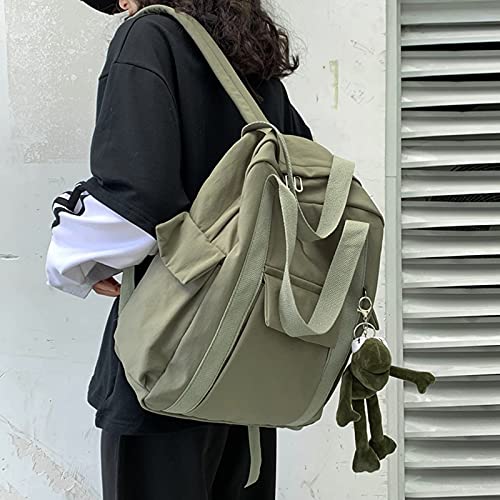 Waterproof Solid Color Backpack for School, Travel & Casual Use - Lightweight & Durable Beige Daypack for Students, Commuters & Outdoor Adventures