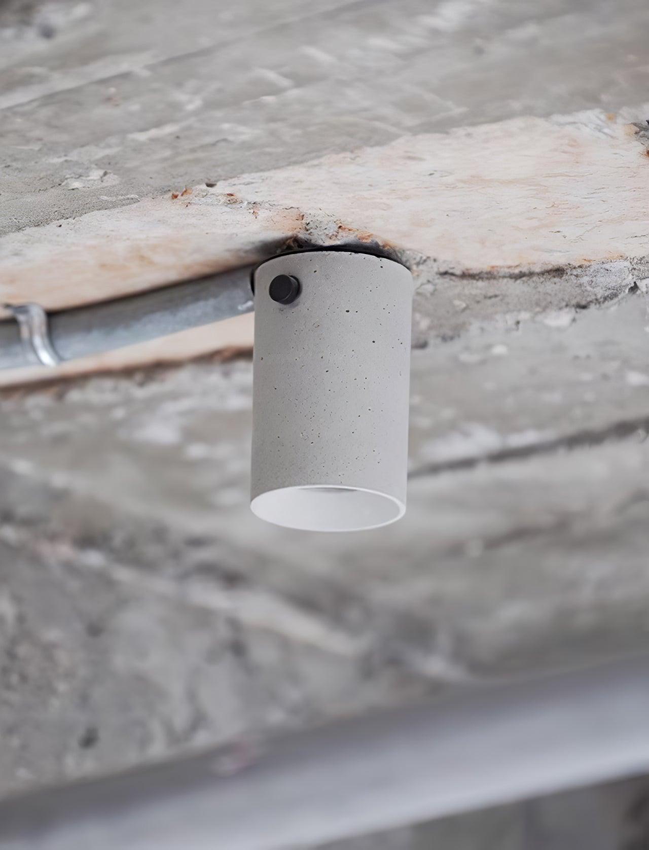 Modern Concrete Ceiling Light Fixture - Industrial Style Pendant Lamp for Living Room, Kitchen, Dining Room & Bedroom - Perfect for Loft, Office and Cafe Decor