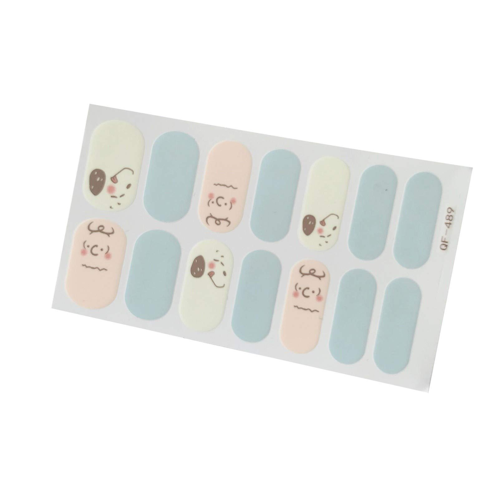Frosted Nail Art Stickers - Cartoon & Fruit Designs, Self-Adhesive Nail Decals for DIY Manicures | Perfect for Home Nail Salons, Parties & Gifts