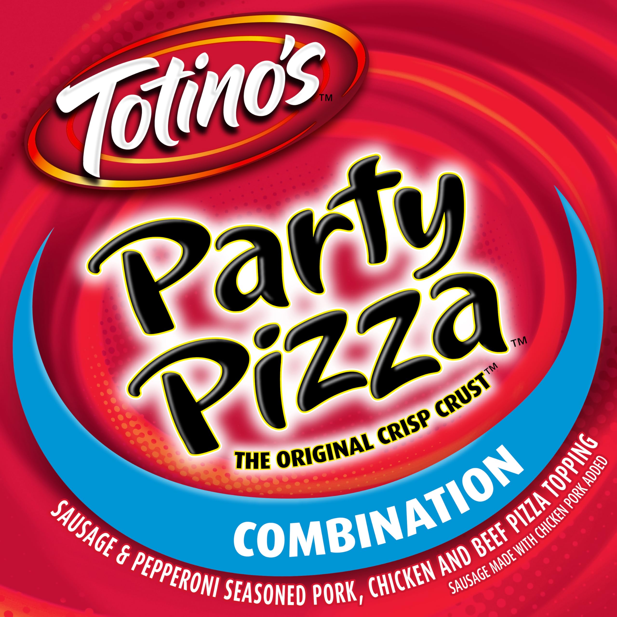 Totino's Combination Party Pizza - Frozen Snack, 10.7 oz (1 Count) - Perfect for Game Nights, Quick Lunches & Family Gatherings