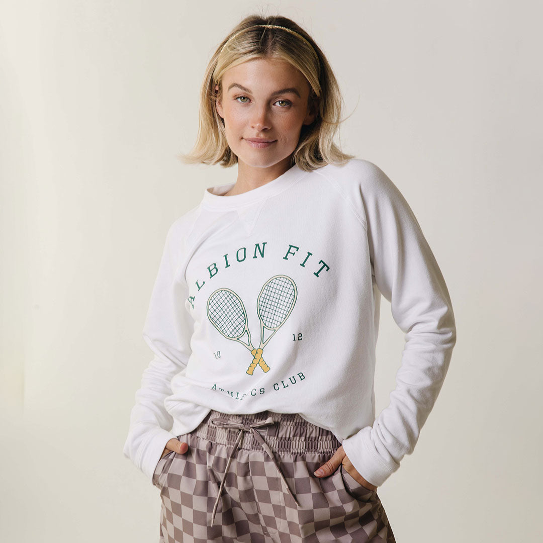 Go To Crew White Tennis Graphic T-Shirt - Casual Comfort Fit for Men & Women - Perfect for Sports, Gym, and Everyday Wear