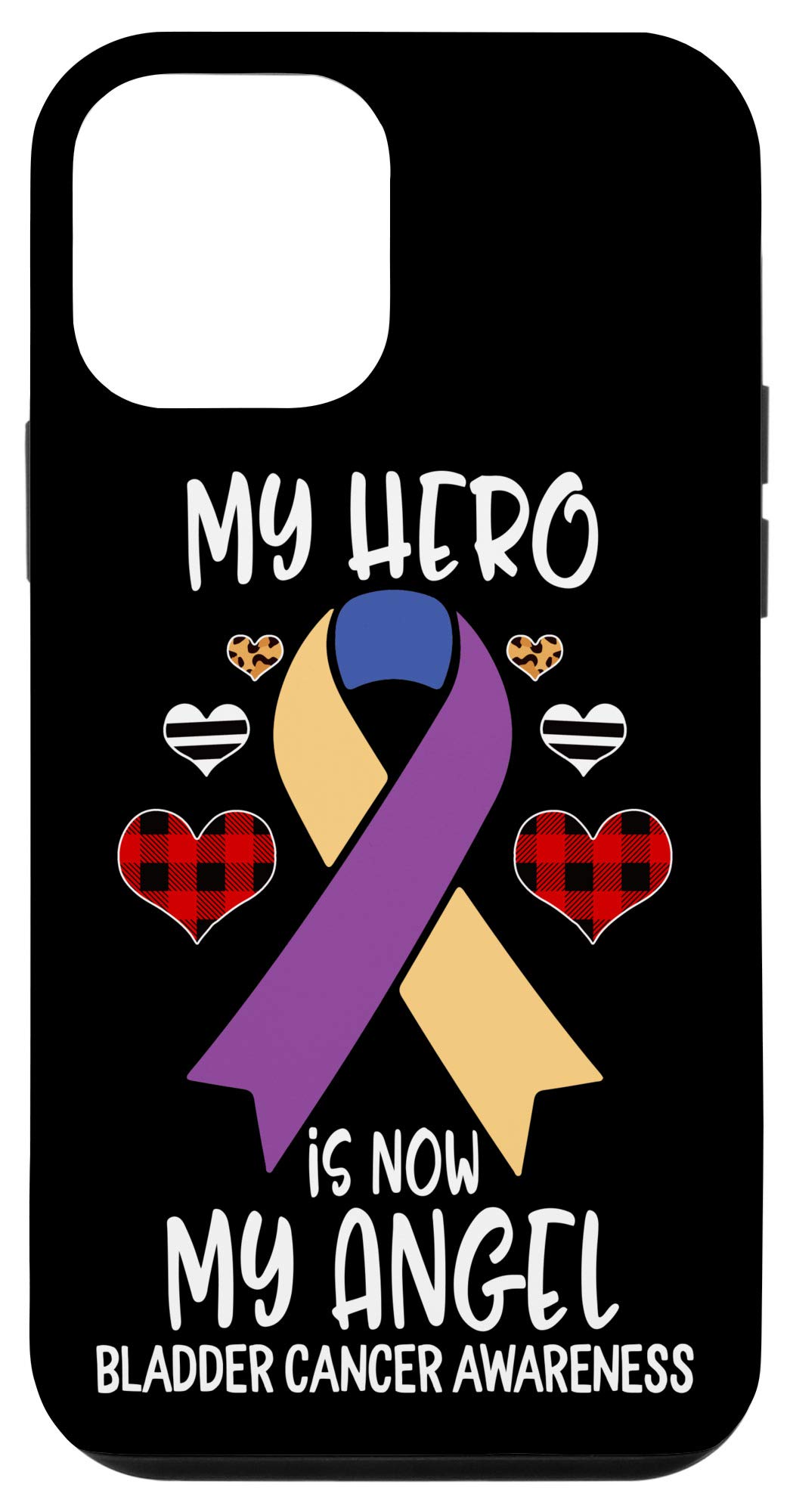 iPhone 12 Mini Case - Bladder Cancer Awareness Remembrance Design - Slim Protective Cover for iPhone 12 Mini - Perfect for Daily Use, Work & School