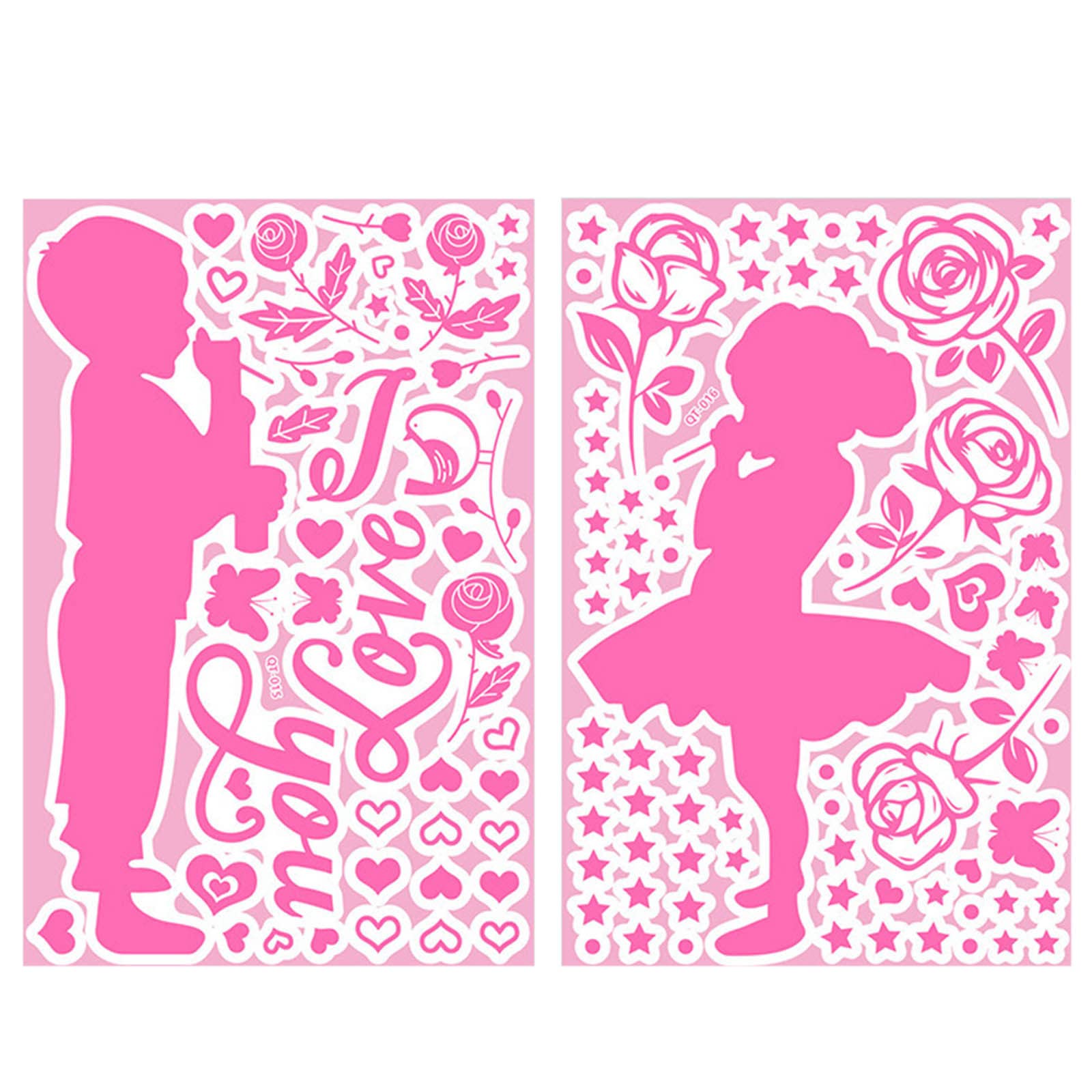 Glow in The Dark Wall Stickers - Preppy Bedroom Decor, DIY Luminous Decals for Wedding, Valentine's Day & Room Makeover - Perfect for Lockers, Dorms & Creative Home Decorating
