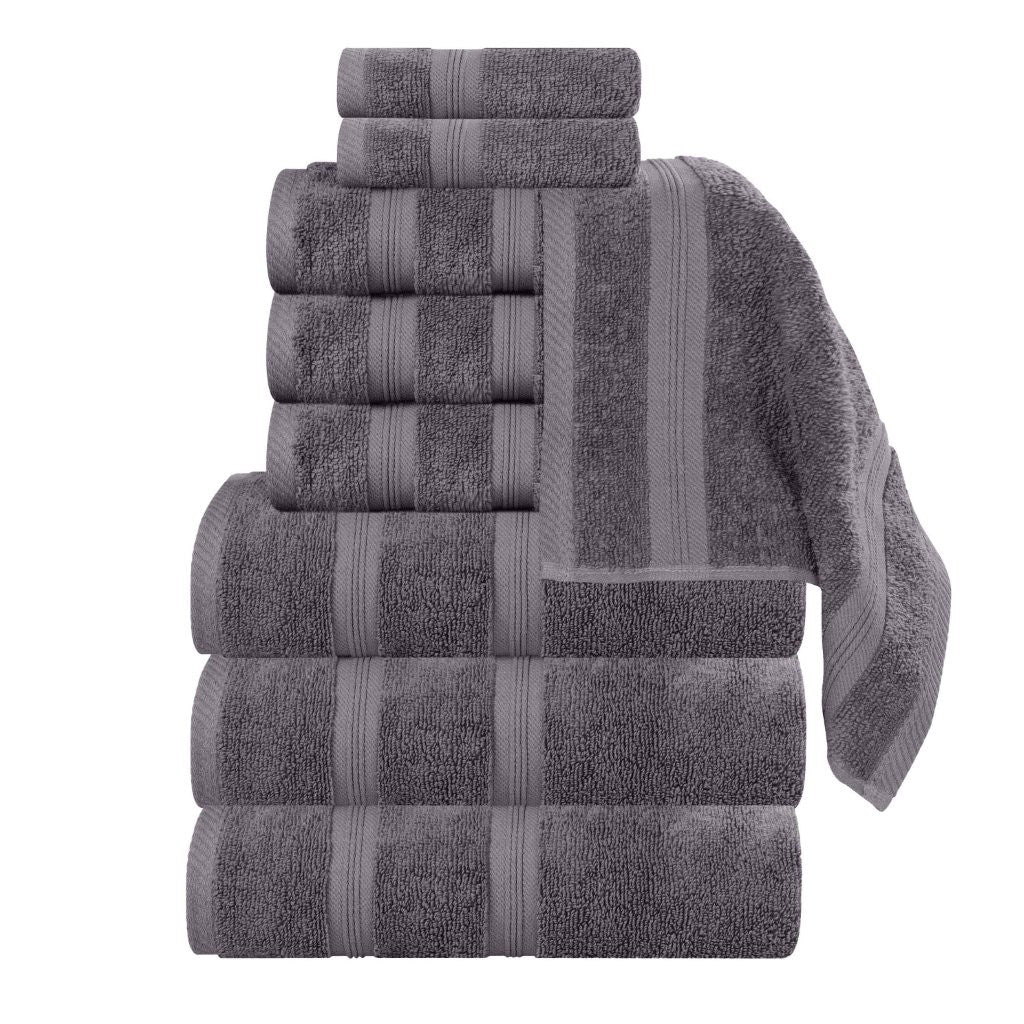 Premium Smart Dry Zero Twist Cotton 9-Piece Towel Set - Ultra Soft & Absorbent Bath Towels, Hand Towels & Washcloths for Spa, Bathroom & Luxury Home Use