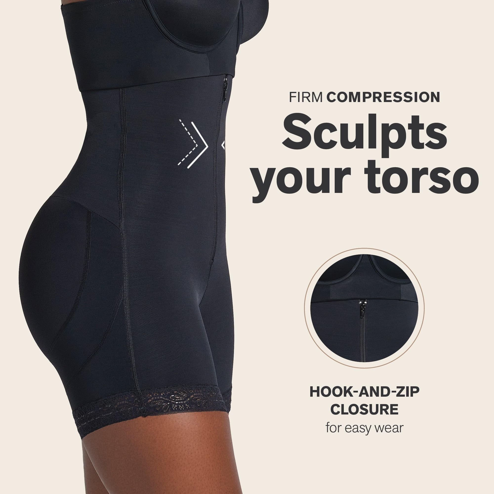 Leonisa Women's Shapewear Bodysuit - Tummy Control Full Body Shaper for Slimming & Smoothing - Perfect for Dresses, Workout & Everyday Wear