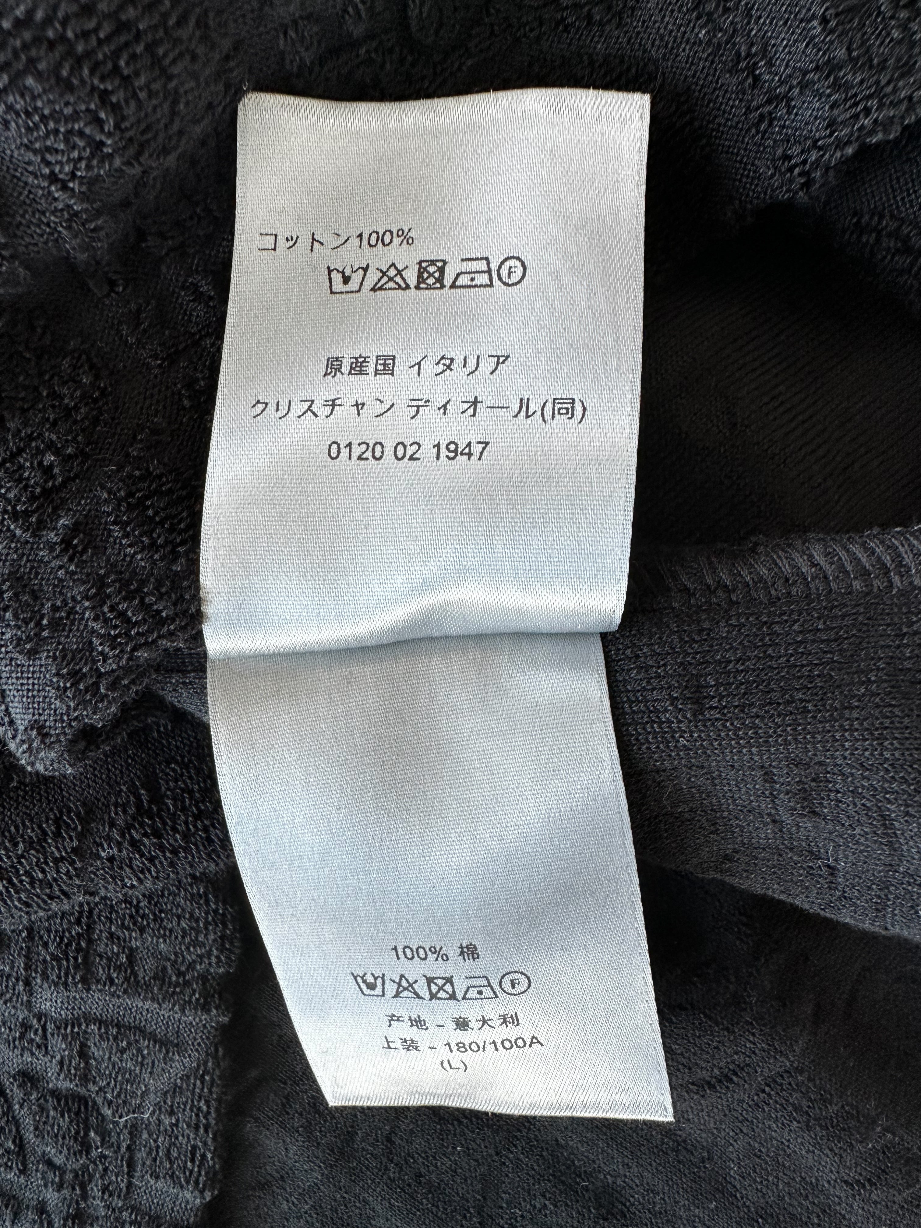 Dior Black Oblique Towel T-Shirt for Men - Luxury Cotton Short Sleeve Tee for Casual Wear & Summer Outfits