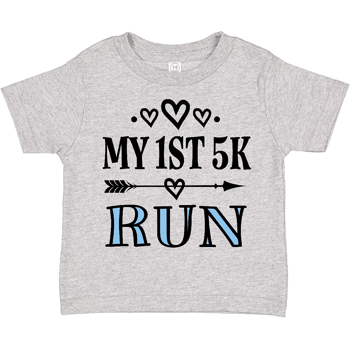Inktastic 1st 5K Race Running Fitness Toddler T-Shirt - Cute Kids Running Shirt for First Marathon, Fun Run & Active Play - Perfect for Toddler Sports Events & Family Fitness Activities