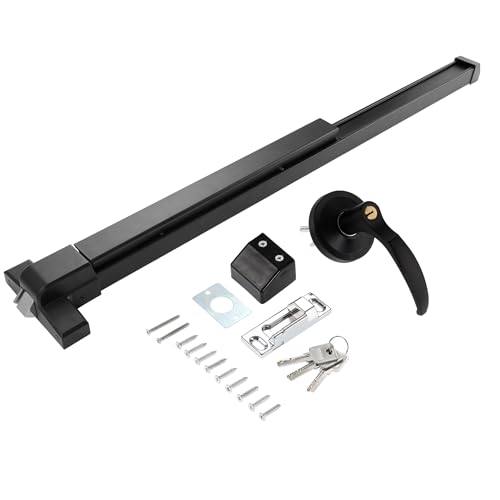 With Exterior Lever, Black