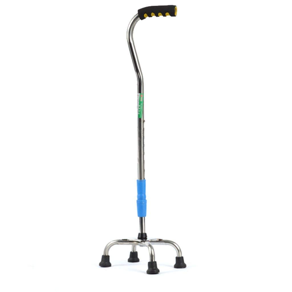 Premium Stainless Steel Adjustable Walking Cane for Seniors - 4-Point Non-Slip Base, Lightweight Aluminum Alloy, Telescopic & Foldable Design - Ideal for Elderly Mobility Assistance, Indoor/Outdoor Use, Post-Surgery Recovery & Daily Support