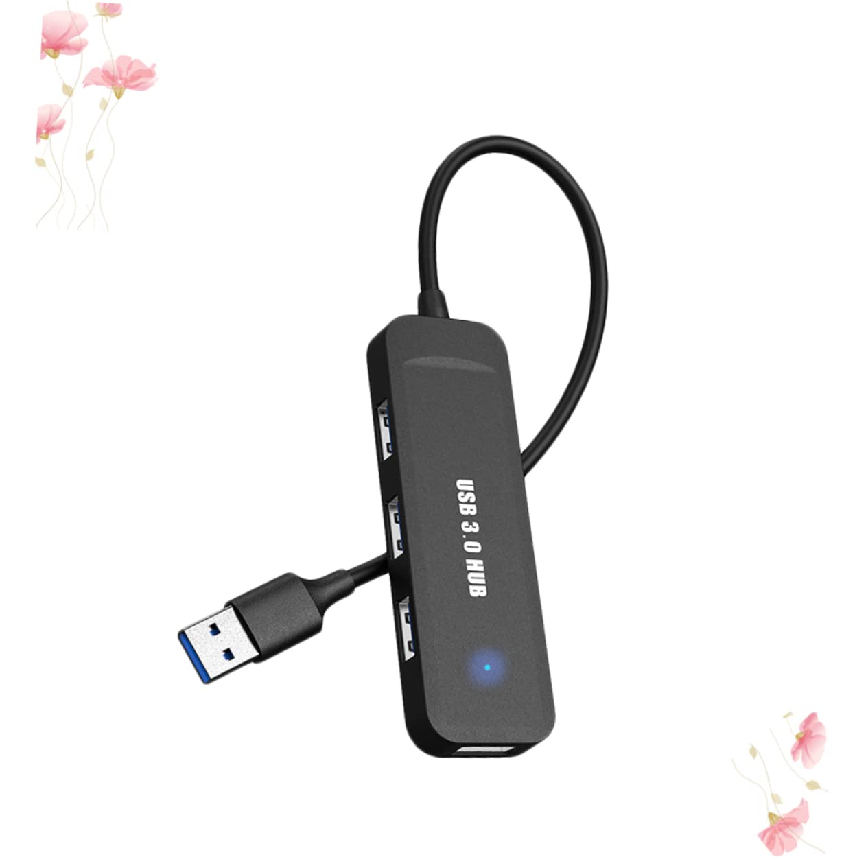 OSALADI 4-Port USB 2.0 Hub - High Speed USB Splitter Adapter for Laptop, PC, Computer, Notebook - Expand USB Ports for Keyboard, Mouse, Flash Drive, Printer | Home Office & Gaming Setup Accessory