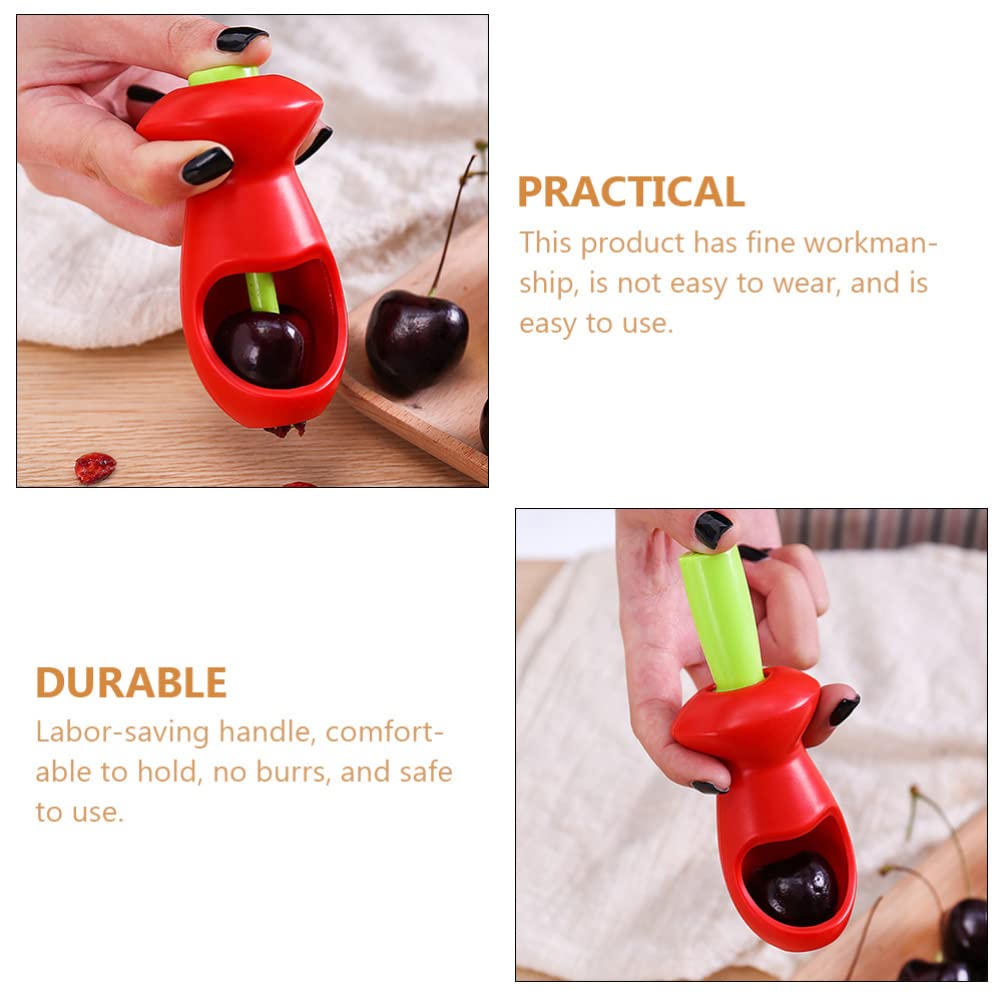 Hemoton 2-Pack Cherry Pitter and Fruit Core Remover - Handheld Stainless Steel Cherry Pitter Tool for Cherries, Olives, Grapes & Dates - Perfect for Baking, Jam Making and Fruit Salad Prep