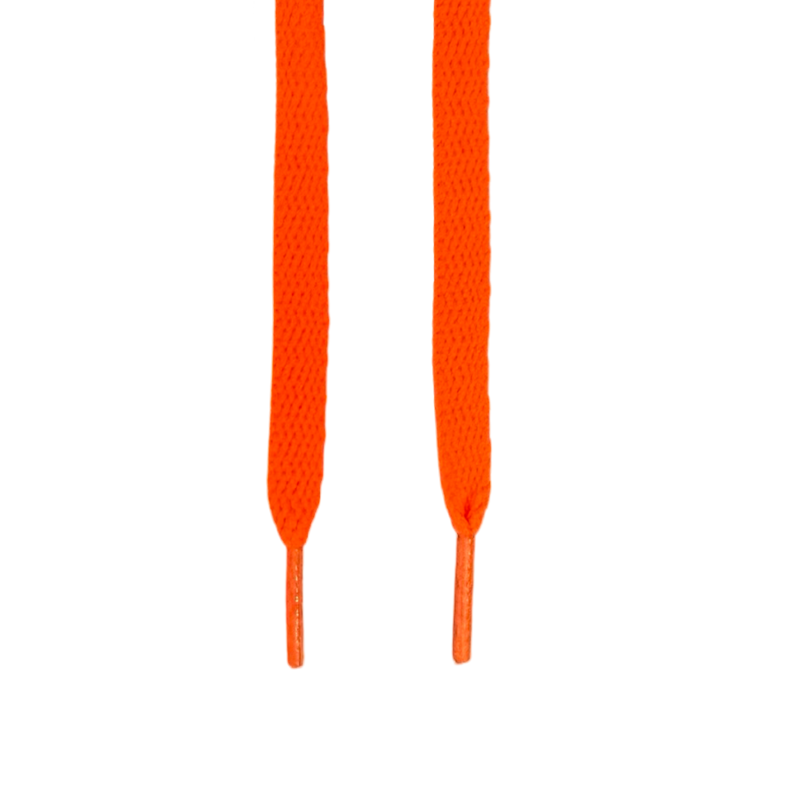 Solemate Standard Flat Shoelaces - 110cm Fluorescent Orange - Durable & Comfortable for Running, Walking, and Everyday Use