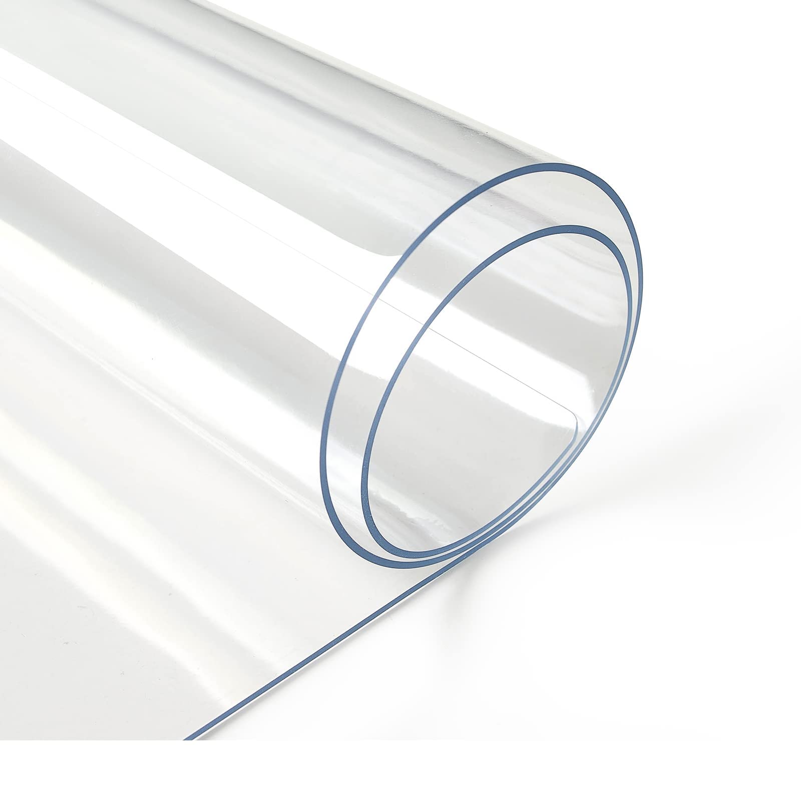 1.5mm Clear PVC Desk Protector Cover - 22x44 Inch Rectangular Vinyl Table Pad for Office, Computer, Writing Desk | Waterproof & Scratch-Resistant Workspace Protector for Home & Office Use