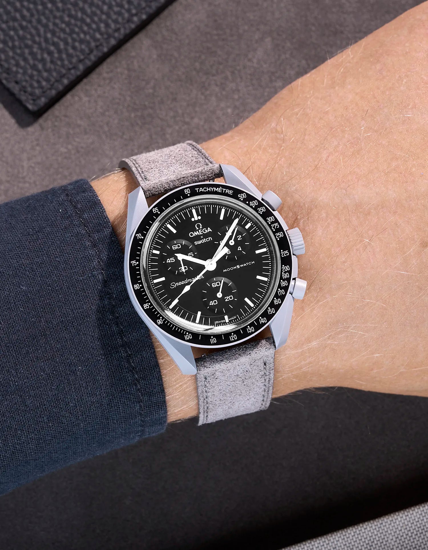 Omega x Swatch Mission to the Moon Leather Watch Straps - Premium Replacement Bands for MoonSwatch - Perfect for Dress, Casual & Space-Themed Events