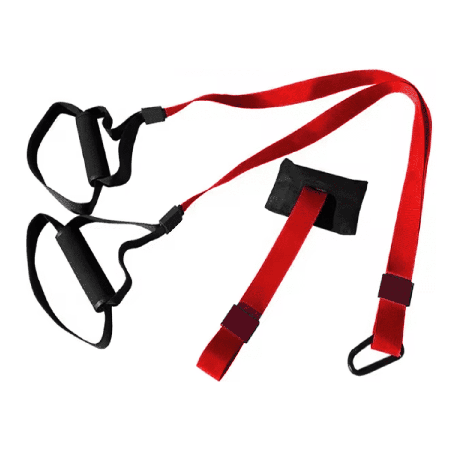 Premium Home Suspension Trainer Kit - Adjustable Fitness Straps for Full-Body Workout - Ideal for Home Gym, Travel & Outdoor Training - Red