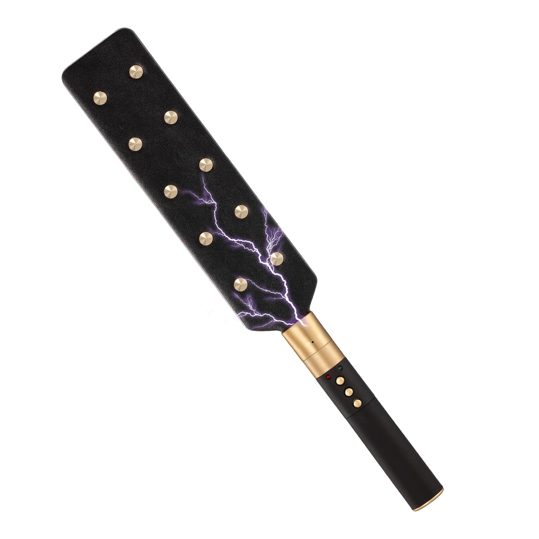 Electric Shock Leather Paddle - BDSM Spanking Paddle for Couples, SM Torture Equipment & Training Tool - Adult Fetish Toys for BDSM Play, Roleplay & Sensation Play (Perfect for Dominance & Submission Scenes)