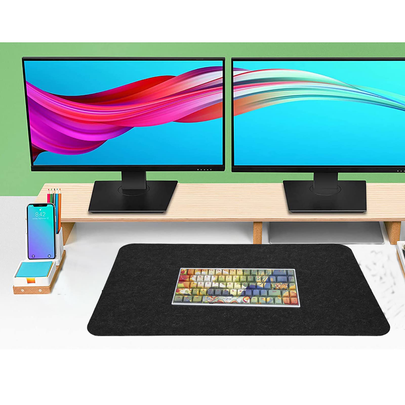 68x33cm Large Mouse Pad - Anti-Static Dust-Proof Polyester Desk Mat for Office & Gaming | Foldable Computer Mouse Pad with Heat Insulation | Perfect for Laptop, Keyboard & Workspace Setup