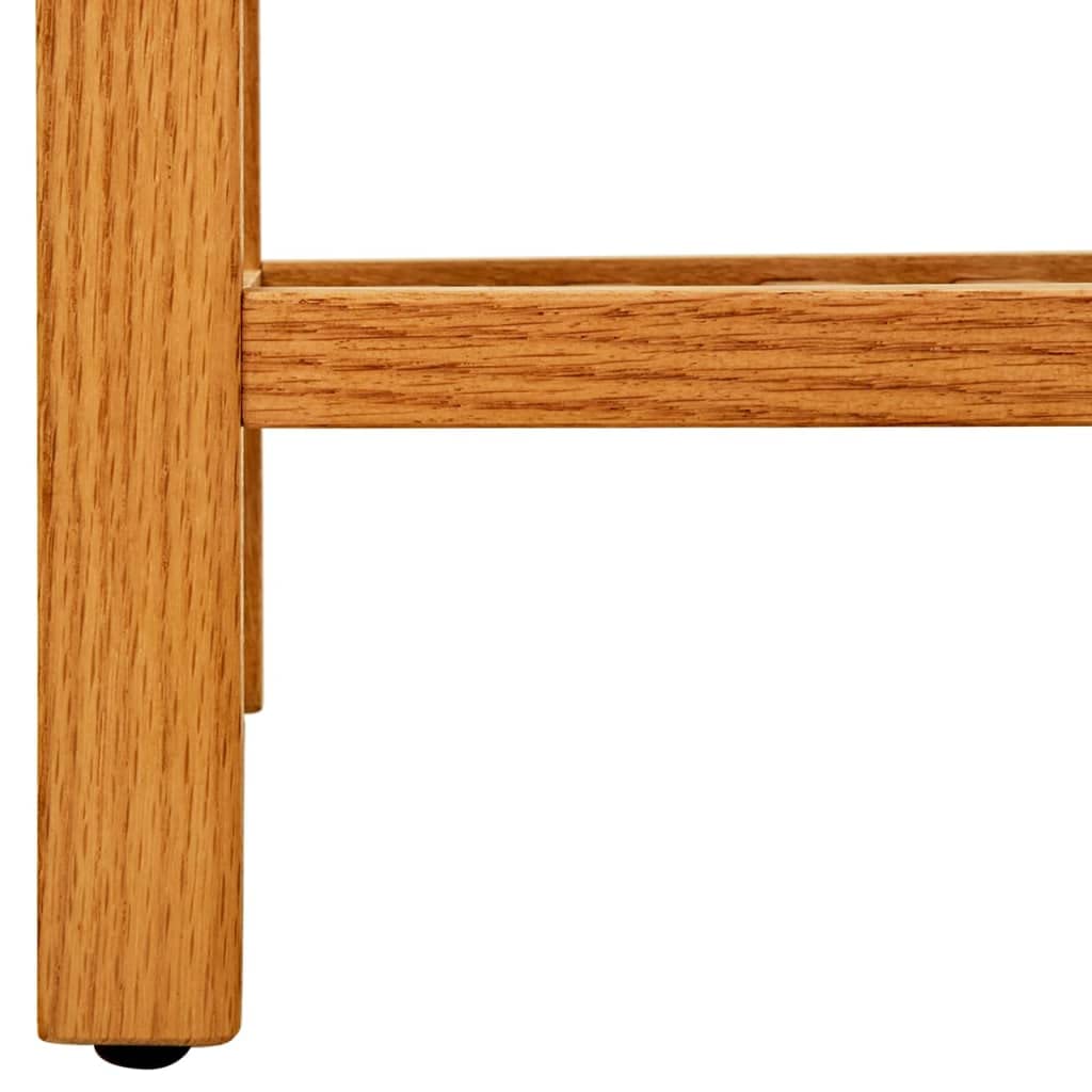 Solid Oak Wood Shoe Rack with 4 Shelves - 19.6