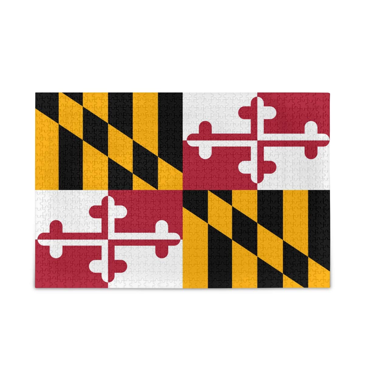 Maryland Flag USA State Jigsaw Puzzle - 500 Pieces for Adults & Kids, DIY Gift for Home Decor, Classroom Learning & Family Game Night