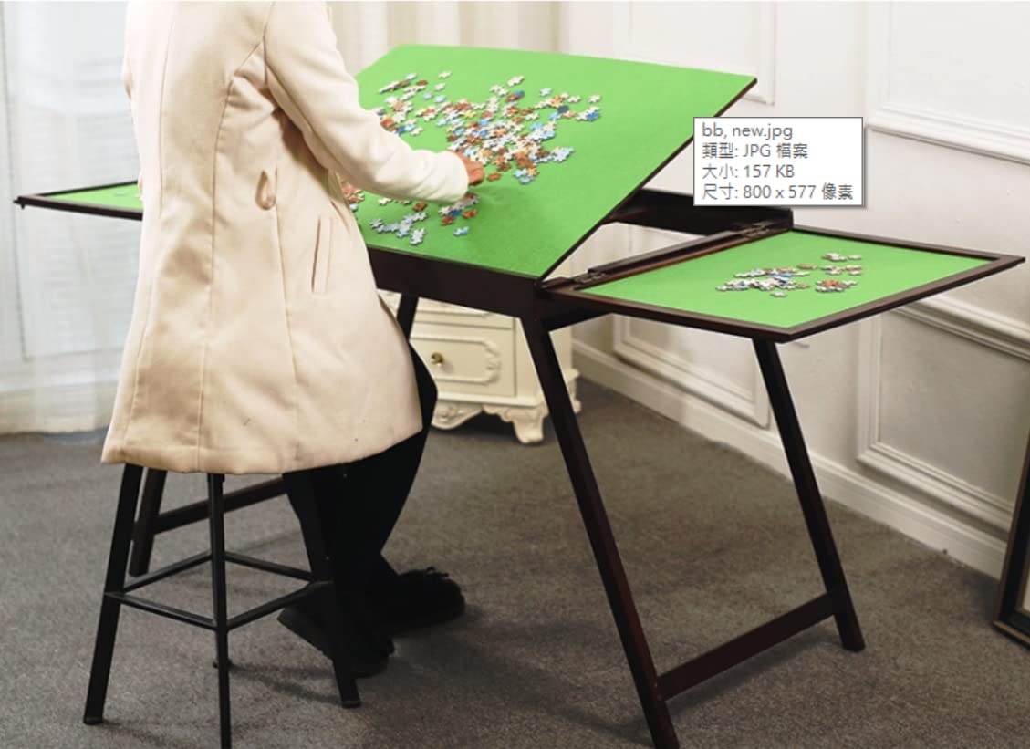 Premium Wooden Puzzle Table for Adults - Large Portable Folding Table with Storage & Cover - Multi-Functional Home Furniture - Perfect for 1500 Piece Puzzles - Ideal for Playrooms, Living Rooms & Game Nights