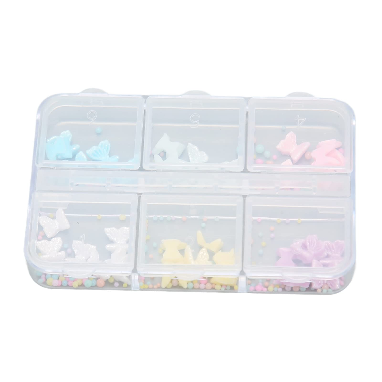 3D Cute Bear Nail Art Decals - Resin Nail Decorations with Bow Knot & Beads Accessories (Multiple Colors) | Perfect for DIY Nail Art, Home Manicures, and Party Nail Designs