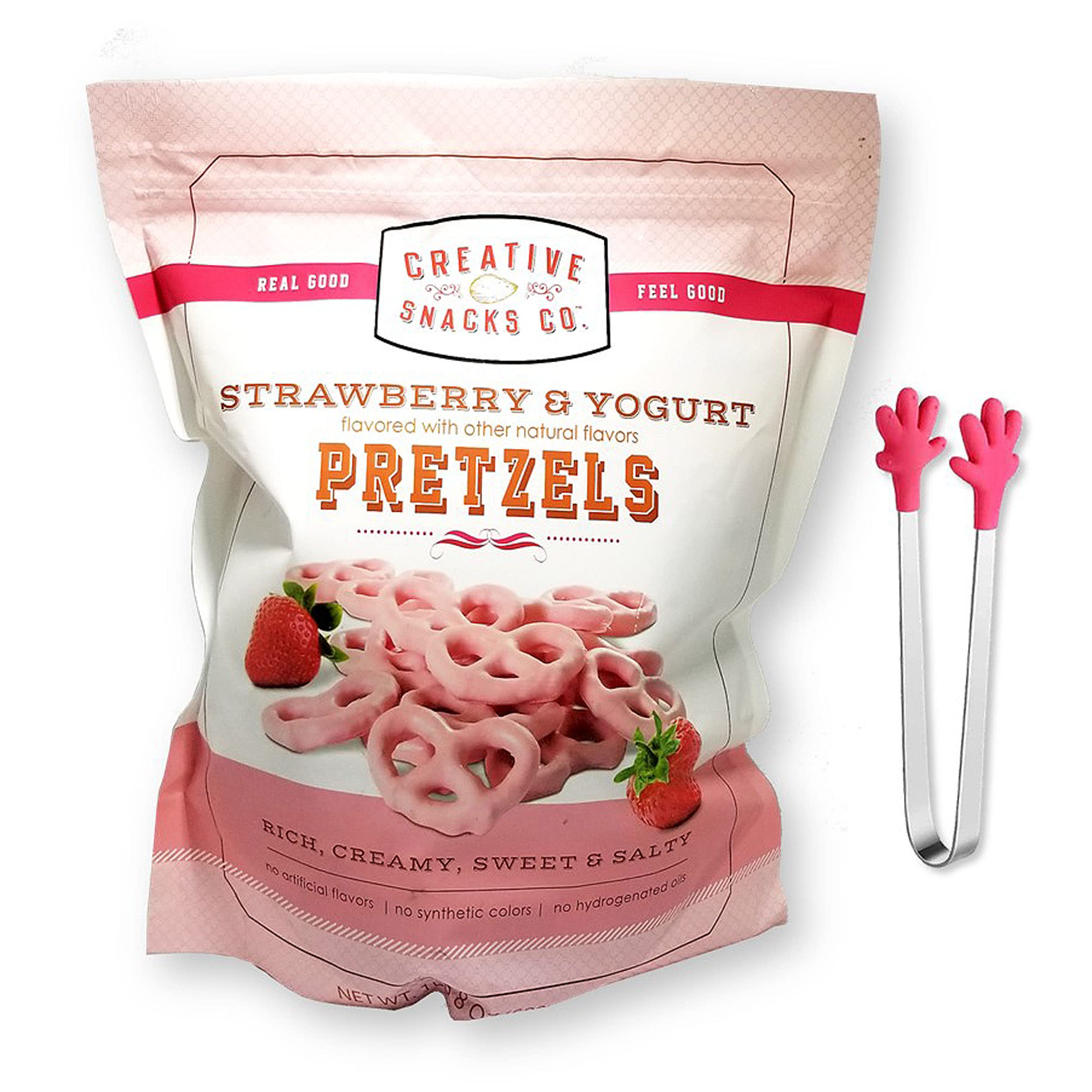 Creative Snacks Strawberry & Yogurt Pretzels 1 lb 8 oz (680g) - Crunchy Sweet & Tangy Pretzel Bites - Perfect for Parties, Movie Nights & Office Snacks