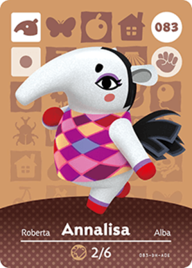 Annalisa Animal Crossing Amiibo Card - Series 1 Collectible Trading Card for Nintendo Switch | Perfect for Game Unlocks, Character Collection & Gift Giving