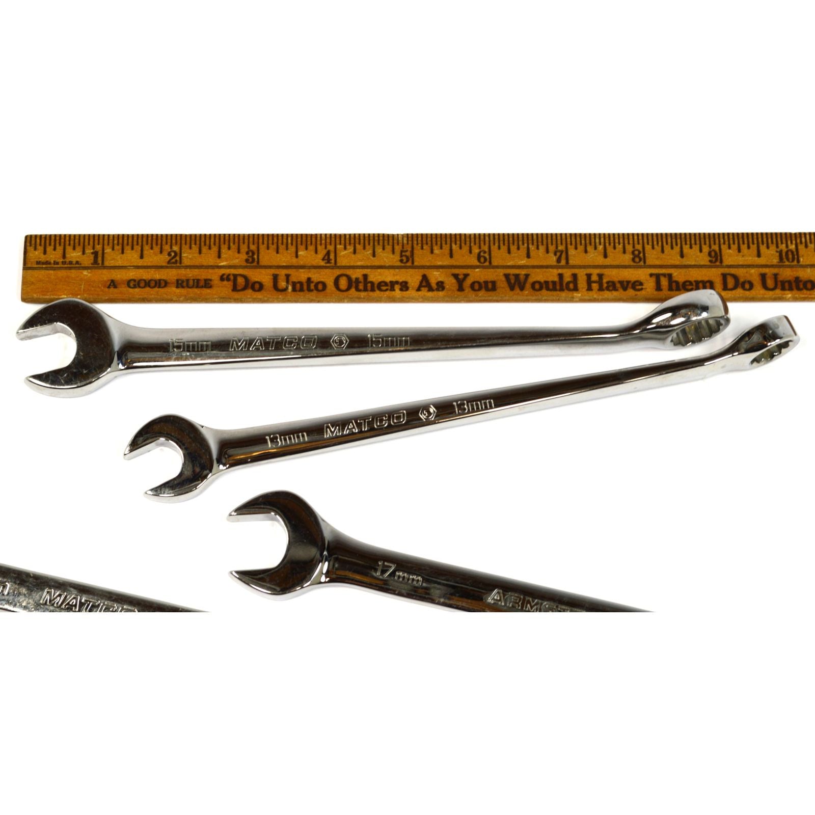 Premium 7-Piece Mixed Wrench Set - Matco & Armstrong Metric Combo & Flare Nut Wrenches - Perfect for Automotive Repair, DIY Projects & Professional Mechanics