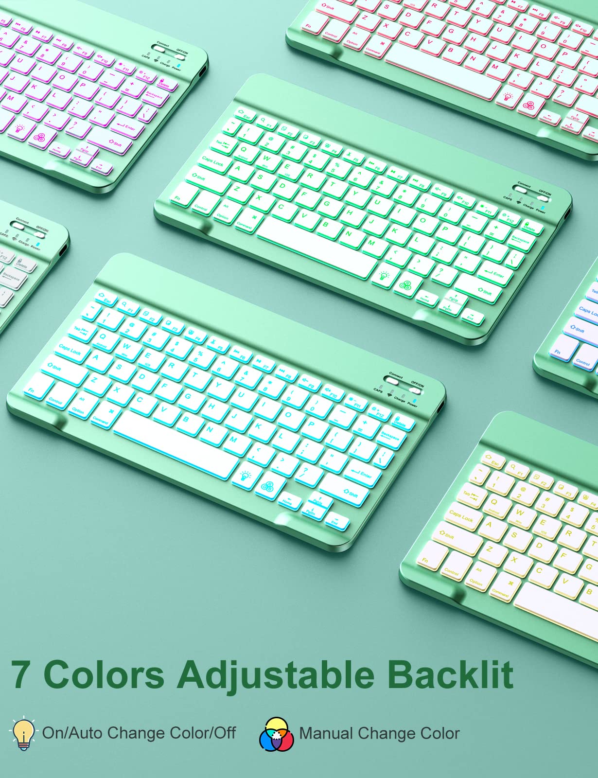 Hamile Backlit Detachable Keyboard Case for iPad 9th/8th/7th Gen & iPad Air 3rd Gen 10.2
